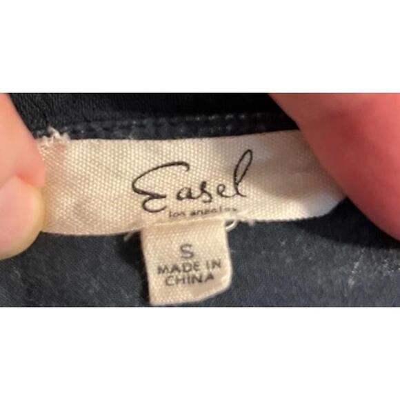 EASEL Mineral Wash Wide Leg Jumper - Boho Harem Overalls  Size S - Picture 6 of 9